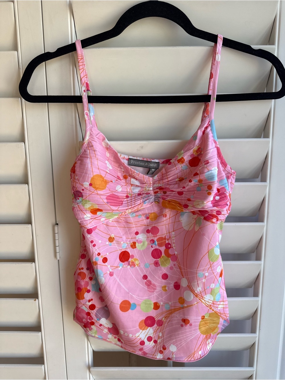 y2k fun colorful polk a dot tank top!